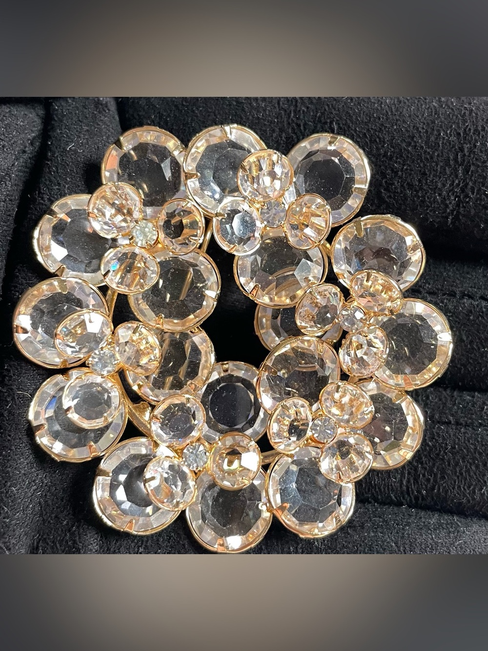 Vintage Bezel Crystal/Rhinestone Brooch (KRAMER)